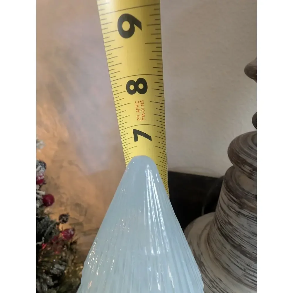 NEW! Winter Wonderland White Glass Tree Christmas Candle Holiday Tabletop Decor
